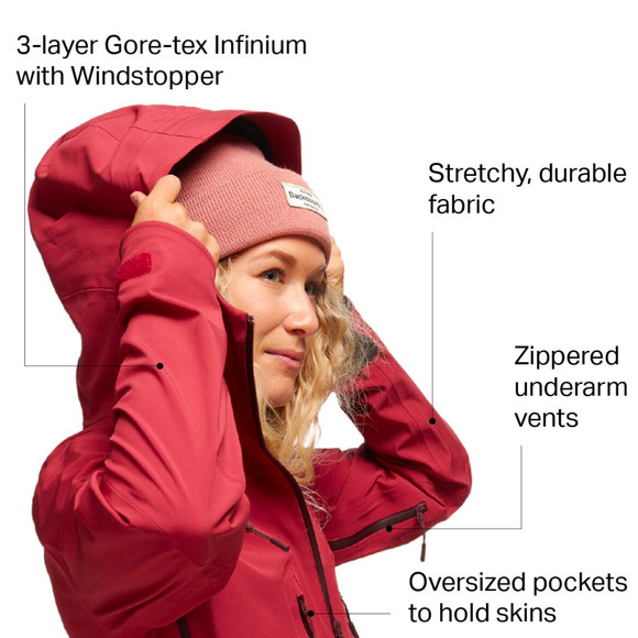 Backcountry Women’s GORE-TEX Ski Shell Jacket – Medium – Rust Red - Picture 2 of 6